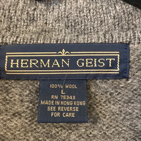 HERMAN & GEIST 100% wool Sweater size L excellent condition length 30/31” - Picture 2 of 12